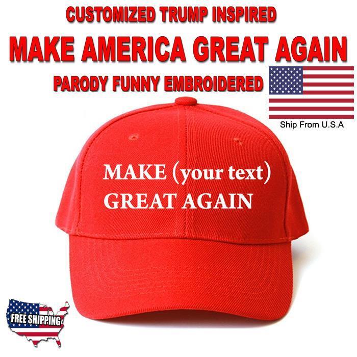 Lot of 20 Customized MAKE AMERICA GREAT AGAIN HAT Trump Inspired PARODY FUNNY 