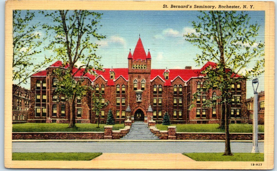 Postcard - Main Building of St. Bernard\'s Seminary, Rochester, New York