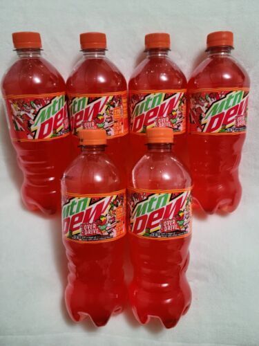 🥭OVERDRIVE MTN DEW BRAND NEW LIMITED 20OZ BOTTLES (6 COUNT-)🥭RARE Exclusive