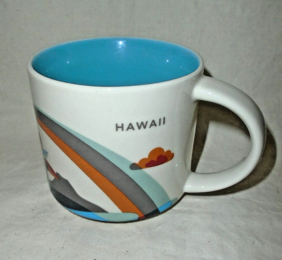 Starbucks Coffee Mug Hawaii You Are Here 2015 Rainbow 14 oz