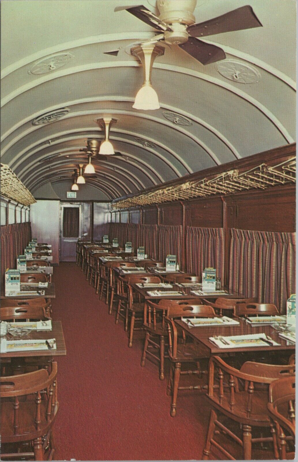 Andy's Diner Seattle Washington dining car interior restaurant postcard A894