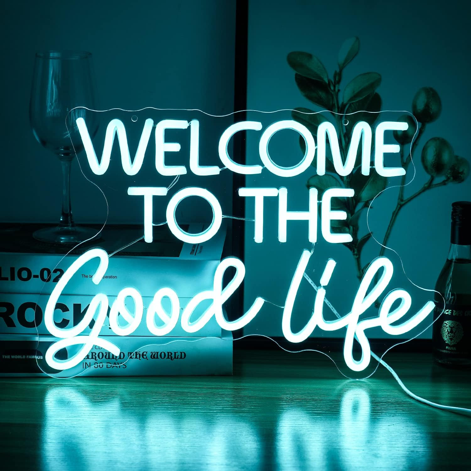 Welcome to the Good Life Neon Sign Letter LED Neon Lights Dimmable USB Powered 1