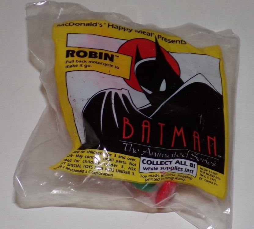 Batman  Animated Series 1993 McDonald\'s Happy Meal Toy Robin SEALED