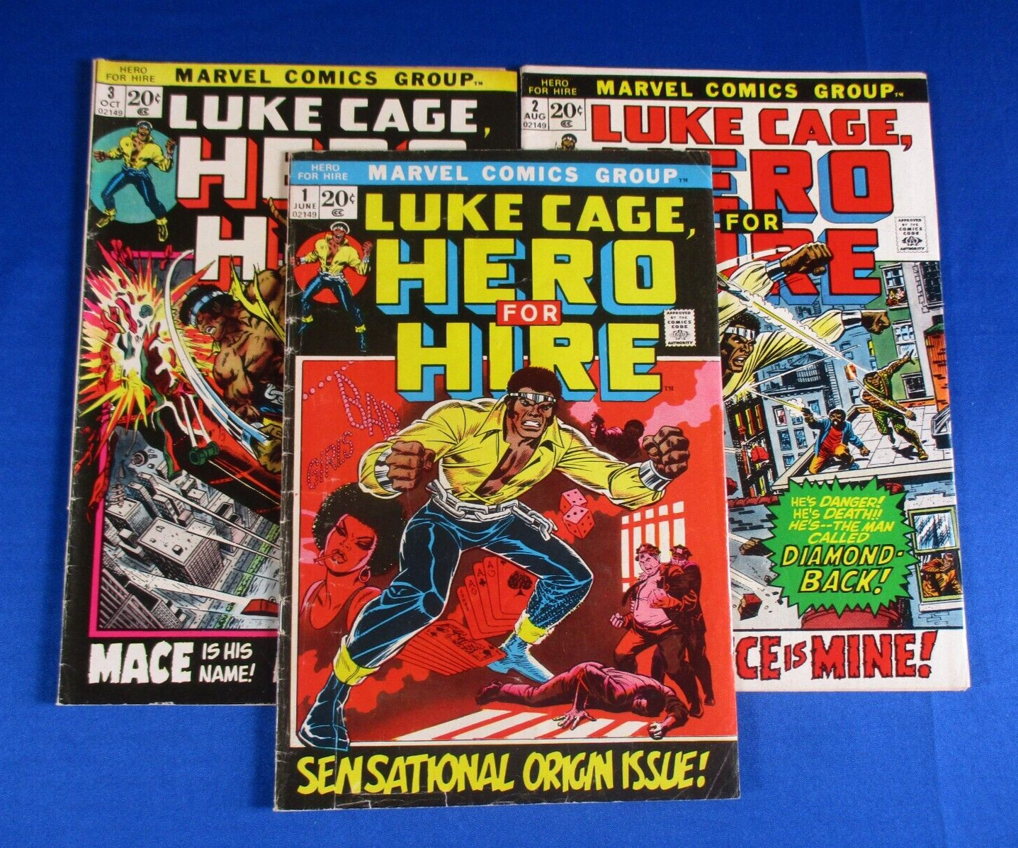 Luke Cage Hero for Hire # 1 2 3 Marvel Comics 1972 Key Issues