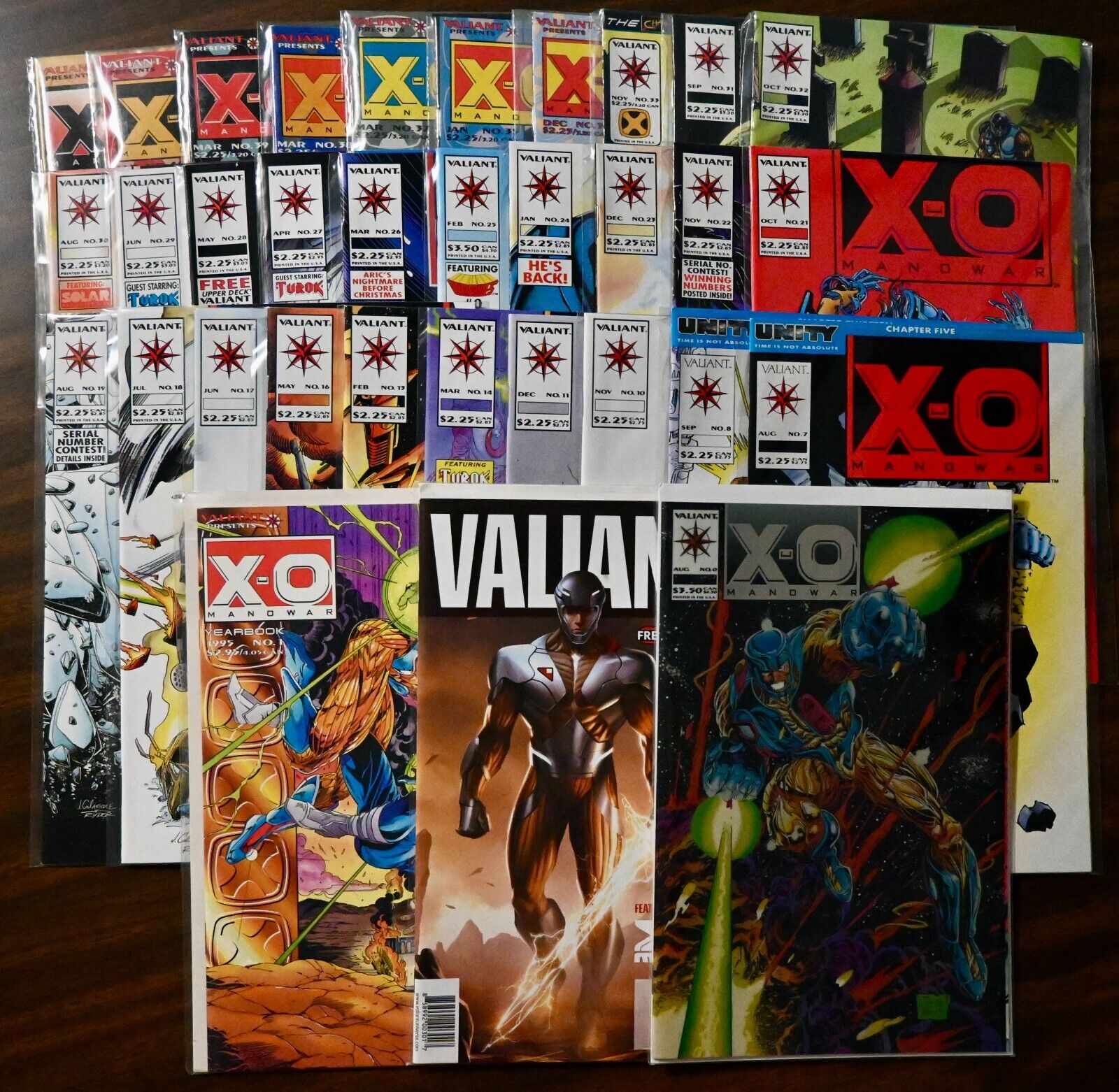 VALIANT Comic (1992) - X-O Man of War #0 Foil, Yearbook - Bundle of 33 Comics