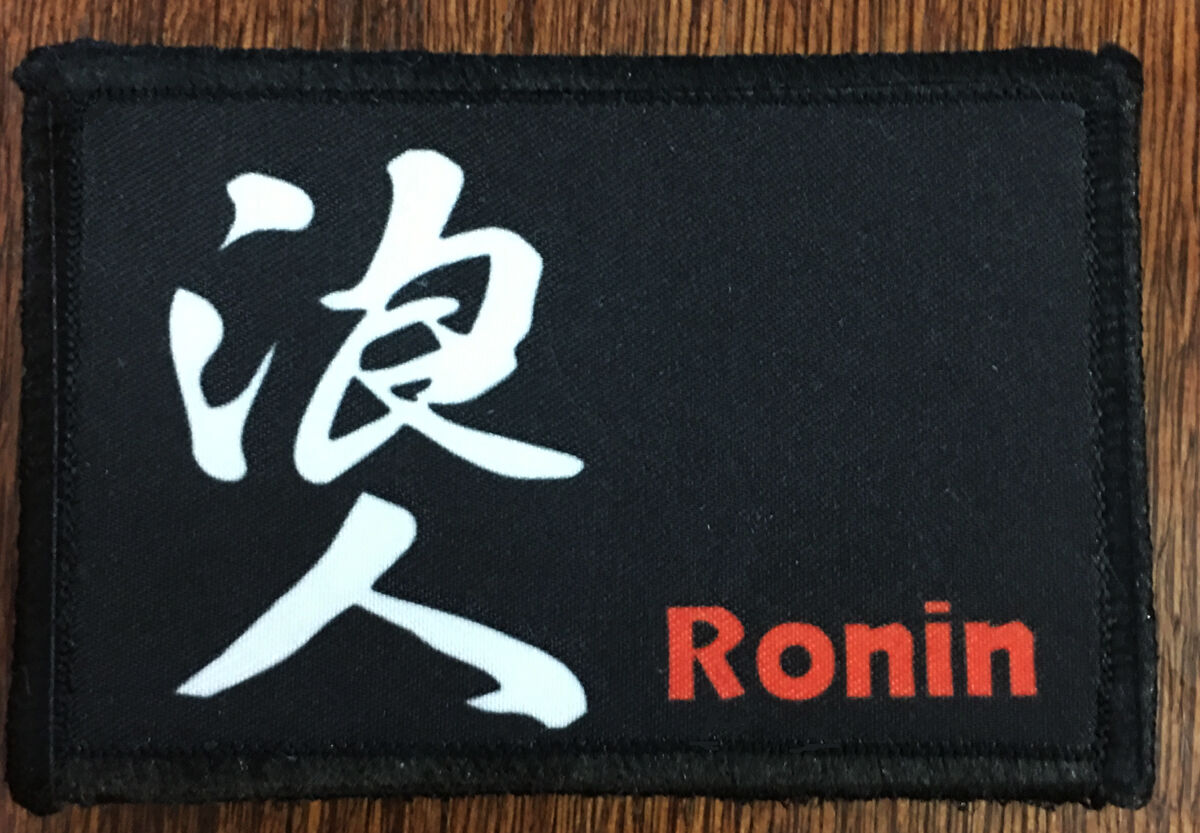 Ronin Samurai  Morale Patch  Tactical Military Army Badge Hook Loop Flag USA  