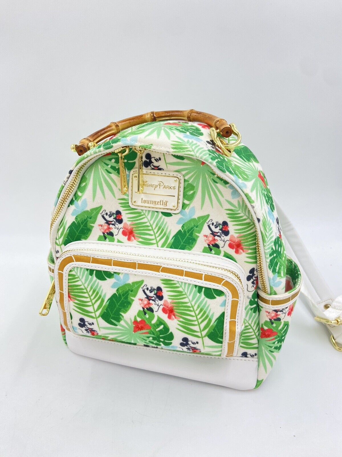 Disney Parks Loungefly Backpack Palm Leaves Minnie Mouse Mini Bag