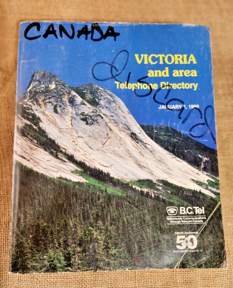 Victoria & Area 1990 Telephone Directory - Canada Phone Book