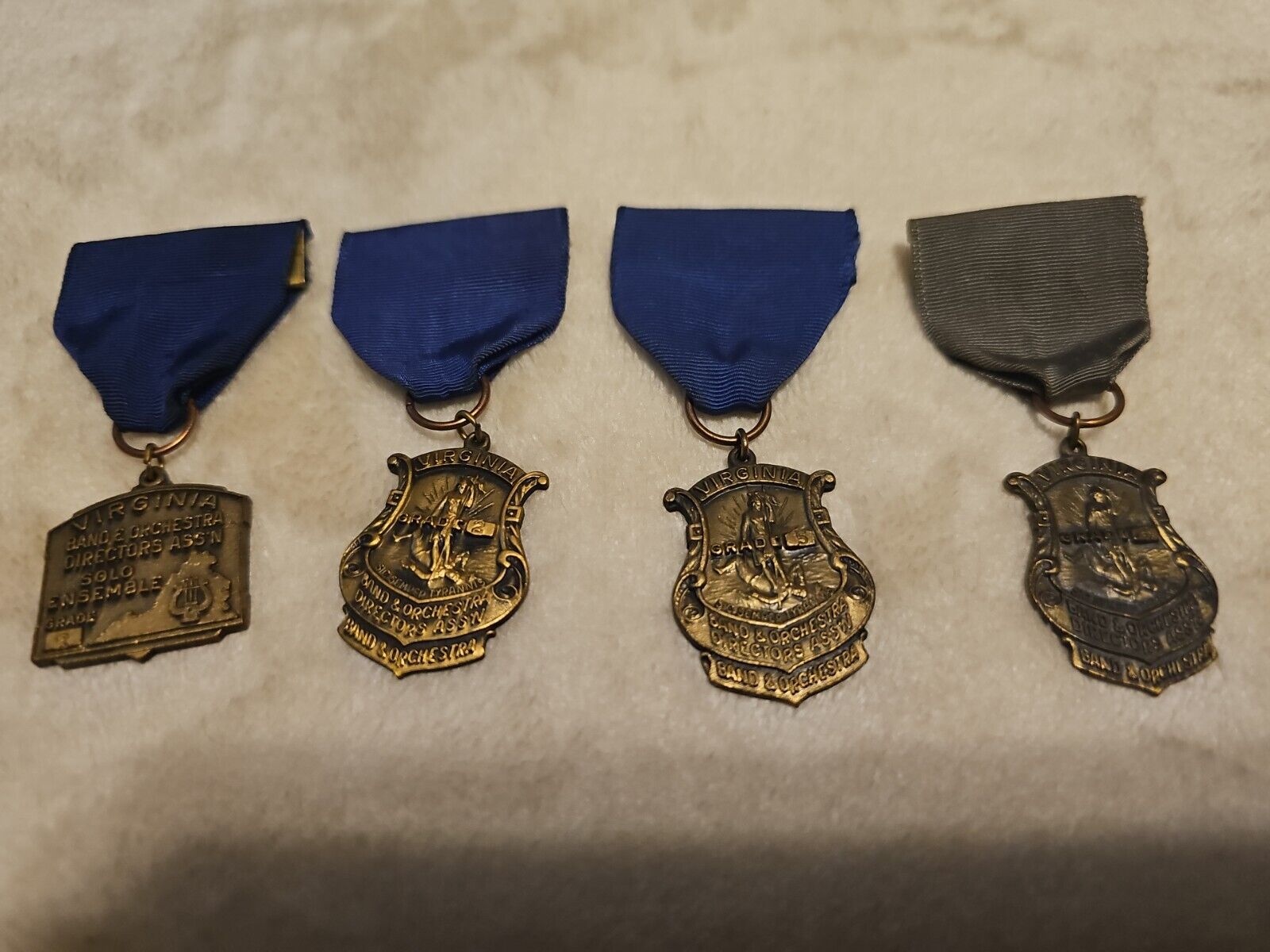 Lot Of 4-V.M.I. Virginia Military Institute-Cadet Band & Orchestra Medals