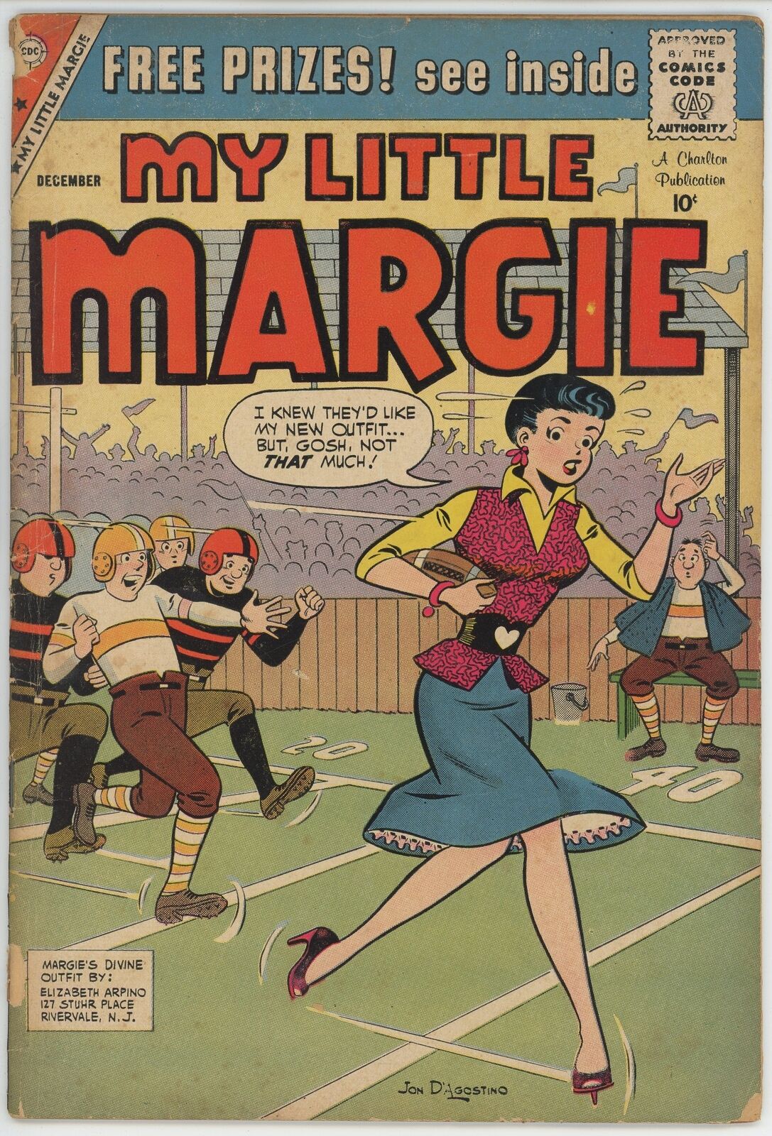 My Little Margie #27 (1954) - 3.0 GD/VG *Football Cover*