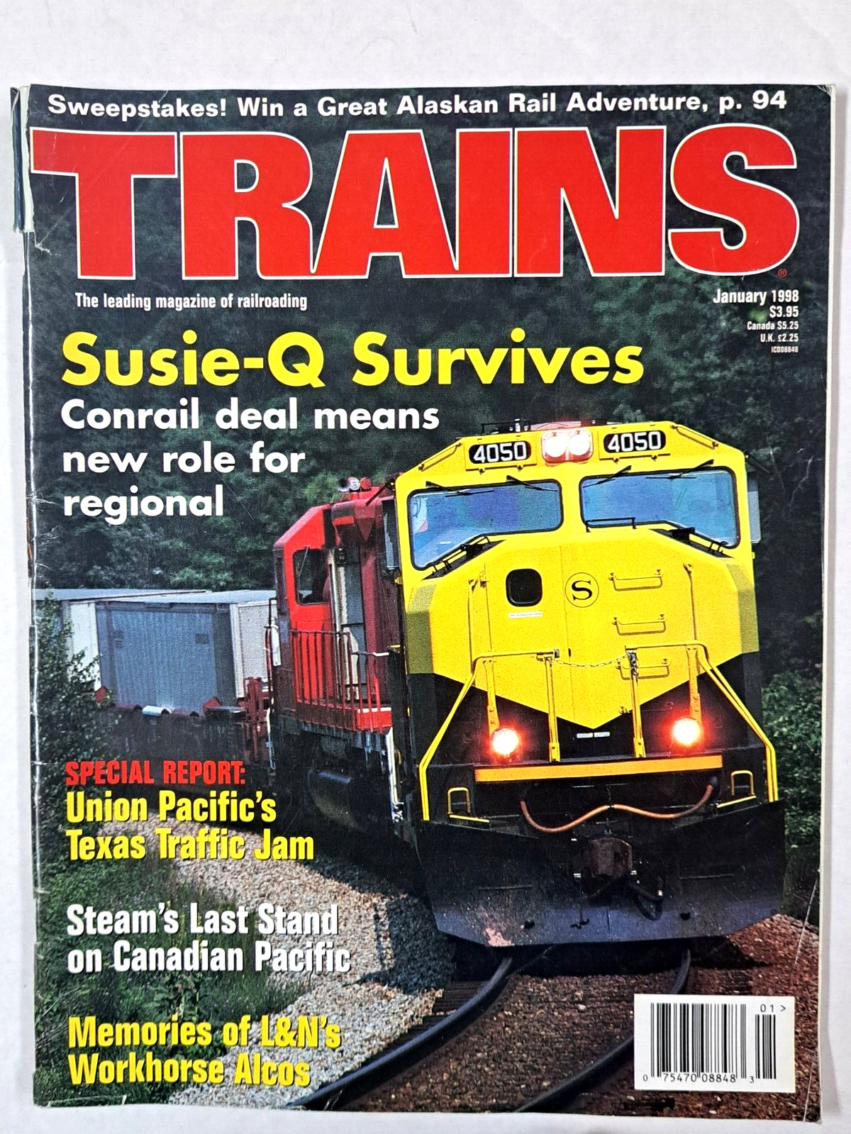 January 1998 TRAINS magazine trains railroad