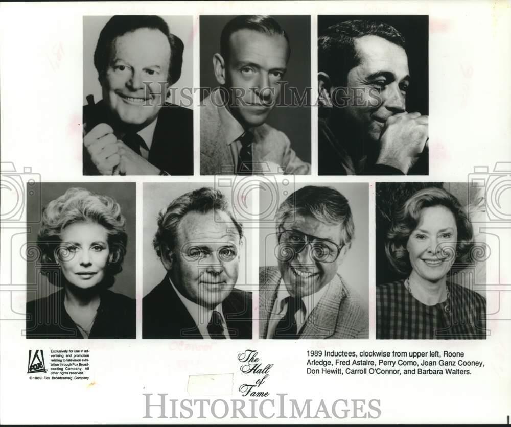 1989 Press Photo Fred Astaire and Other Television Hall of Fame Inductees
