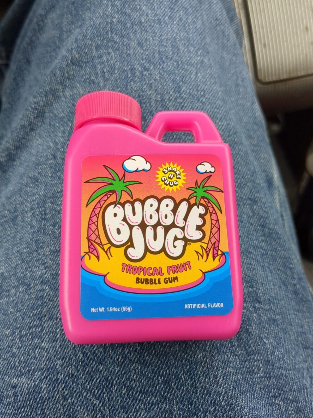 NEW SEALED BUBBLE JUG Tropical Fruit Bubble gum 90s Gum Pink Bottle