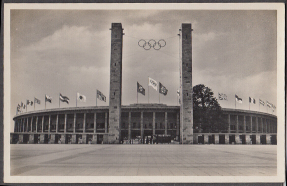 Berlin Olympic Stadium 1936 RPPC Das Reichssportfeld Haupteingangster