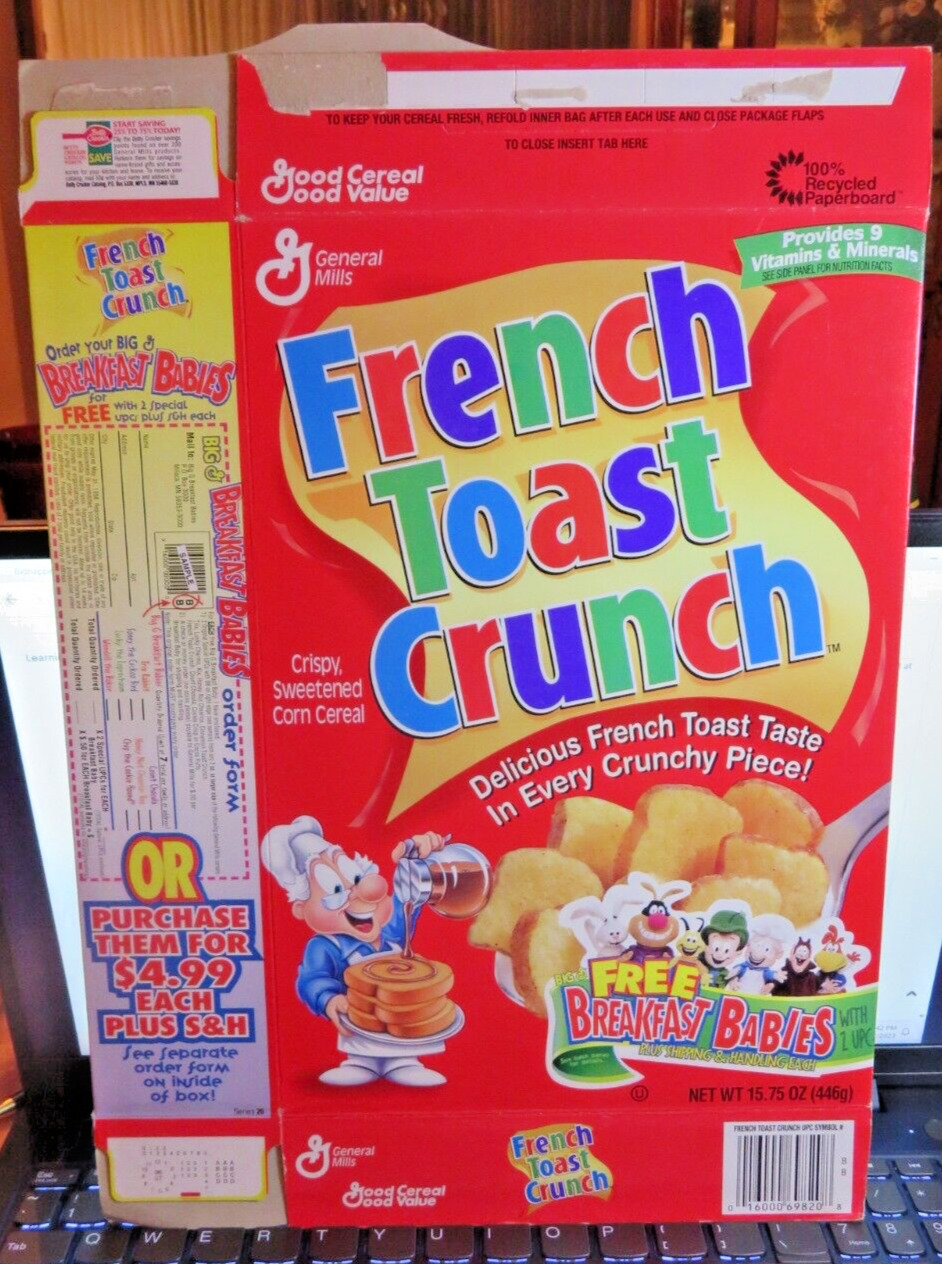 1997 General Mills French Toast Crunch Cereal box series 26