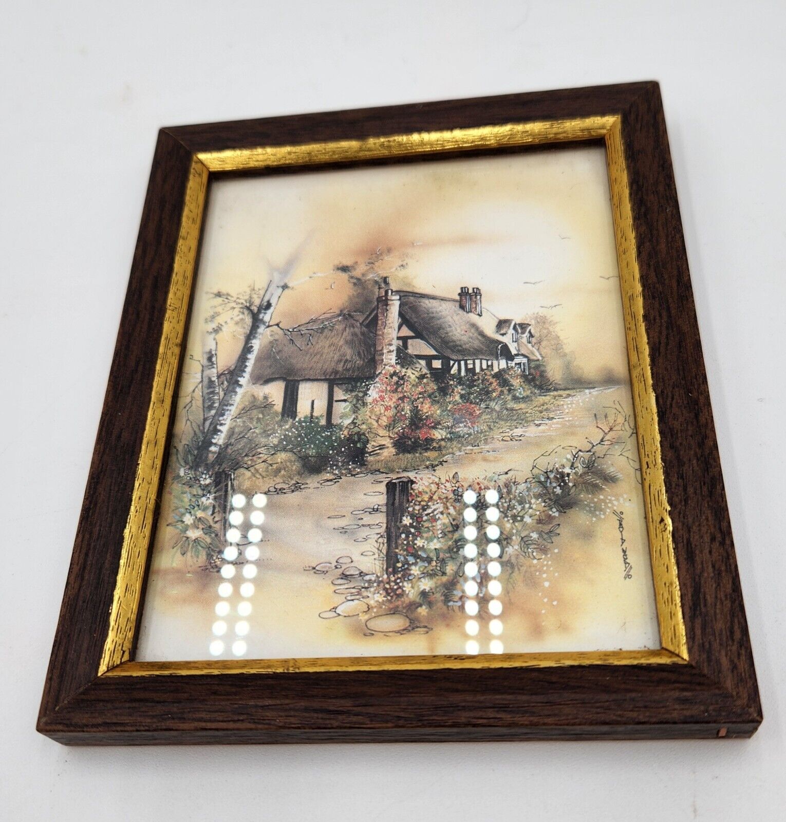 Vintage Cottage Picture Small 5 3/4\