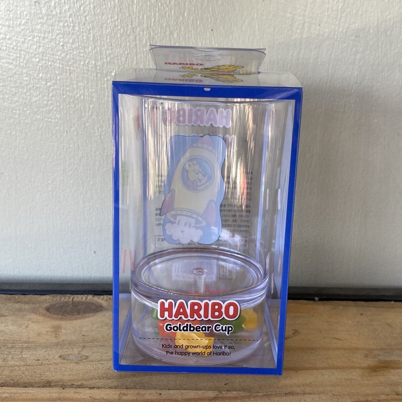 Haribo Goldbear Cup Clear Plastic Cup Gummy Bears in the Bottom - 6.8 oz