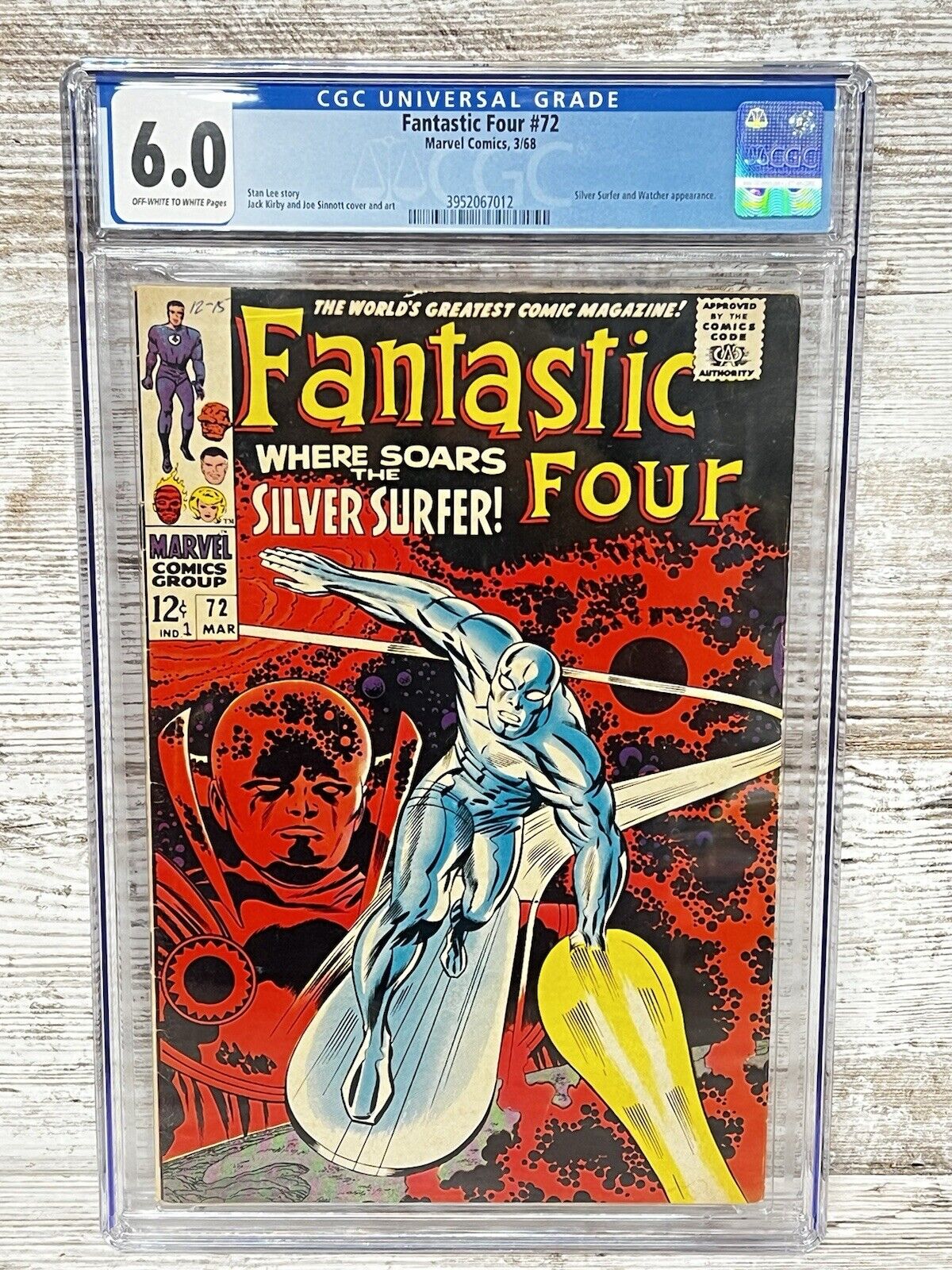 Marvel Fantastic Four #72 '68 CGC 6.0 Jack Kirby Silver Surfer the Watcher cover