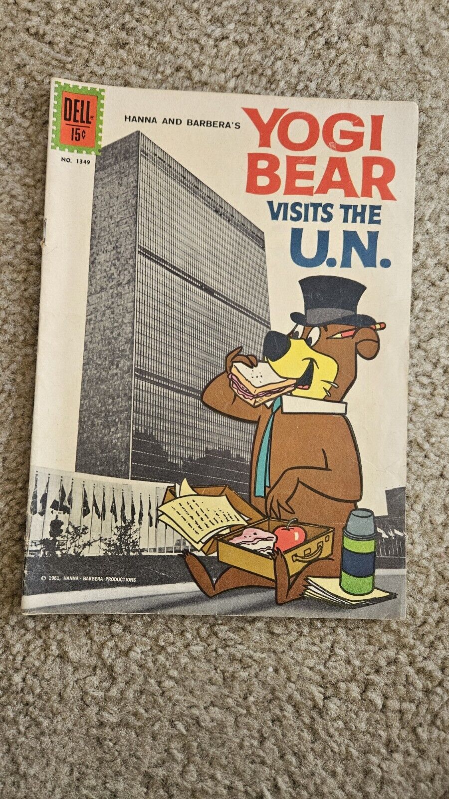 1961 Dell Hannah And Barbera's Yogi Bear Visits The U. N. no. 1349