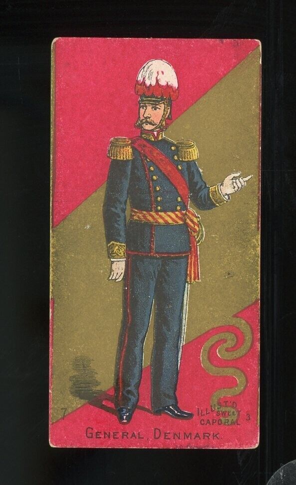1888 N224 Kinney Cigarettes Military General, Denmark EXCL