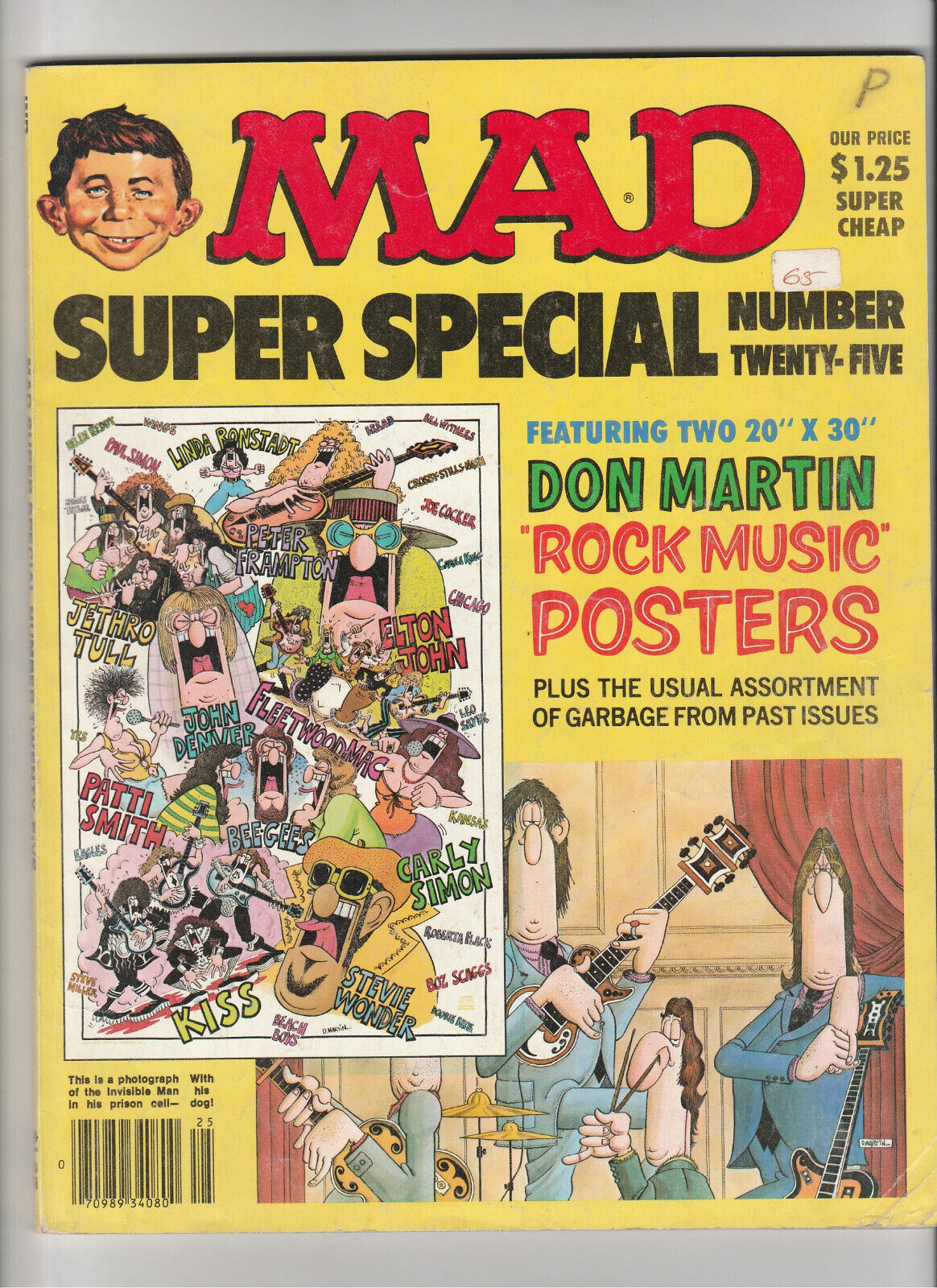 Mad Magazine Super Special 25 Rock Music no posters Incomplete