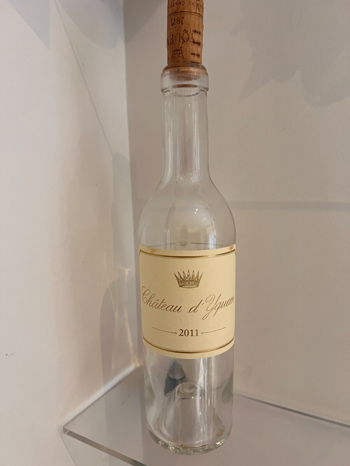 Chateau D\'Yquem 2011 Wine bottle 1/2 bottle size #2 with cork