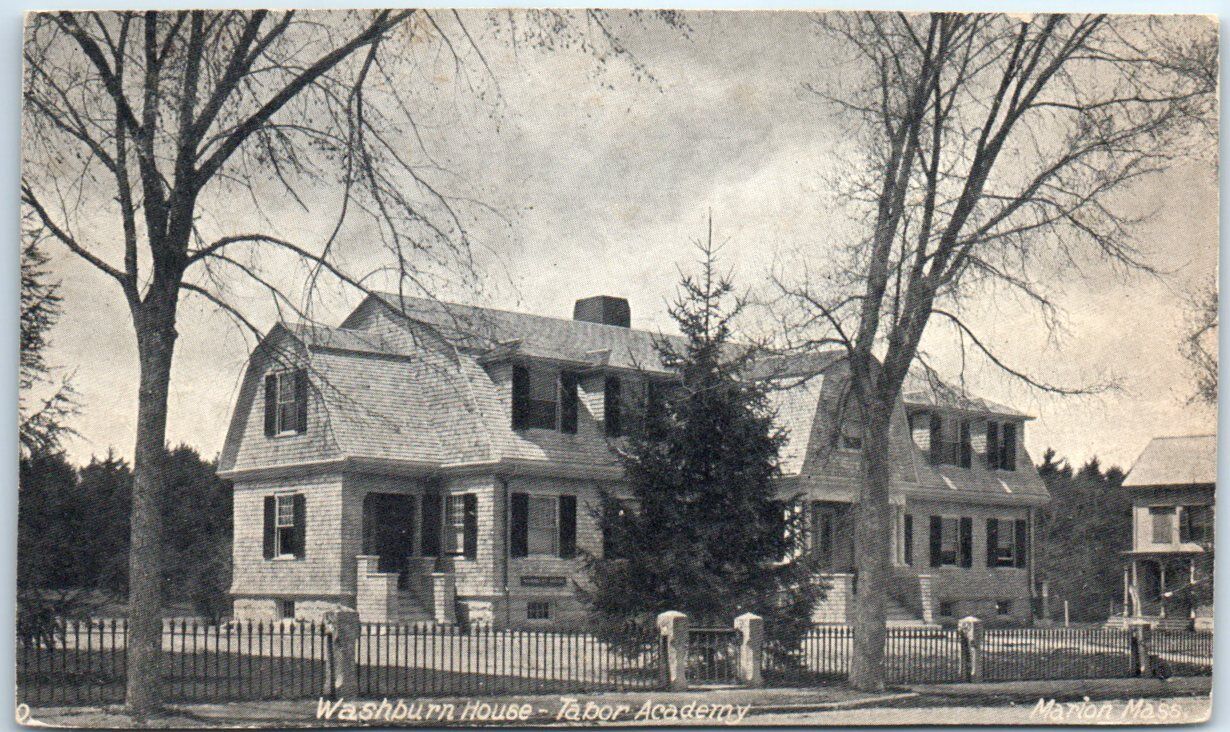Postcard - Washburn House, Tabor Academy - Marion, Massachusetts
