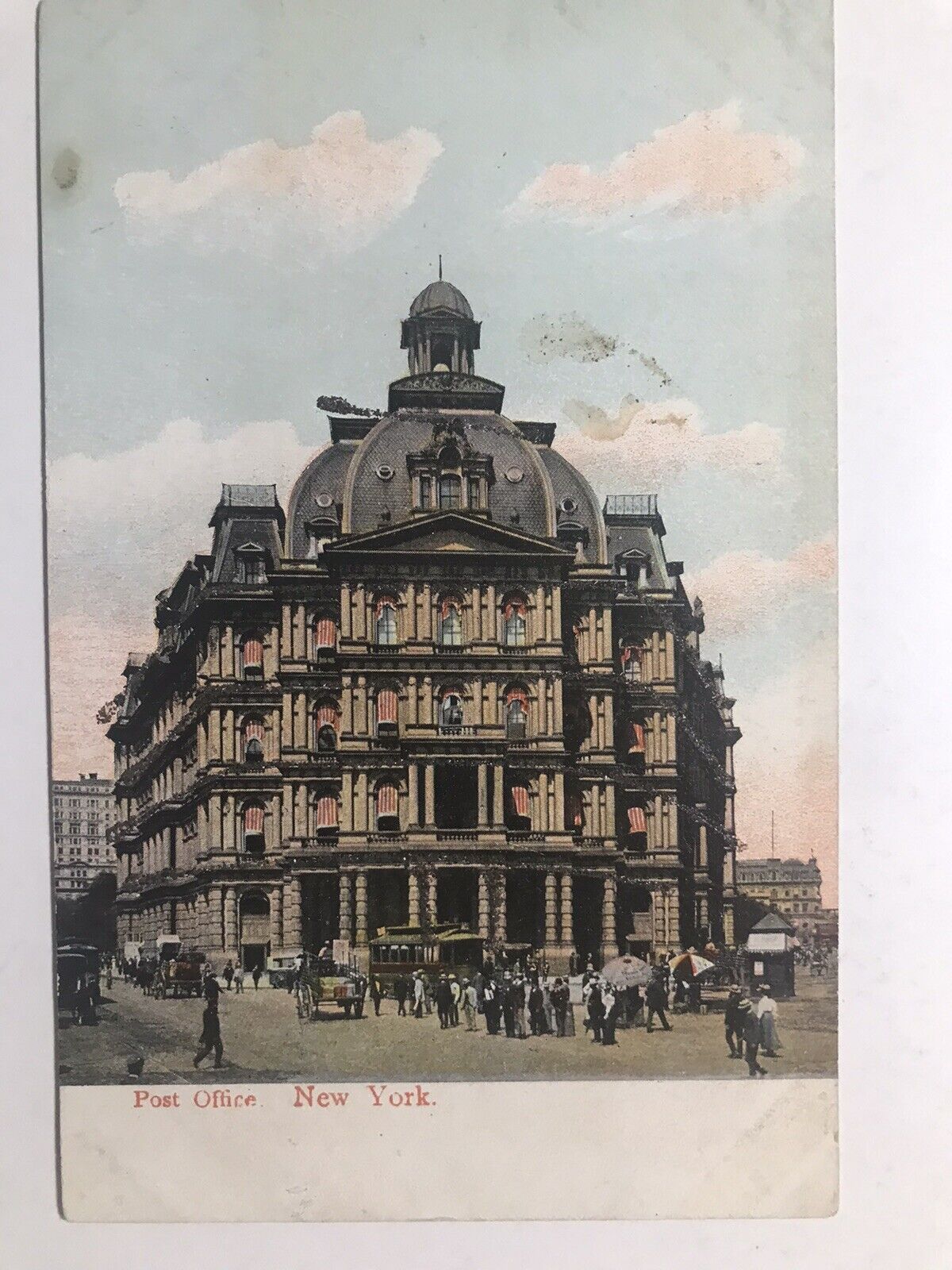1910 Post Office New York Divided Back Postcard