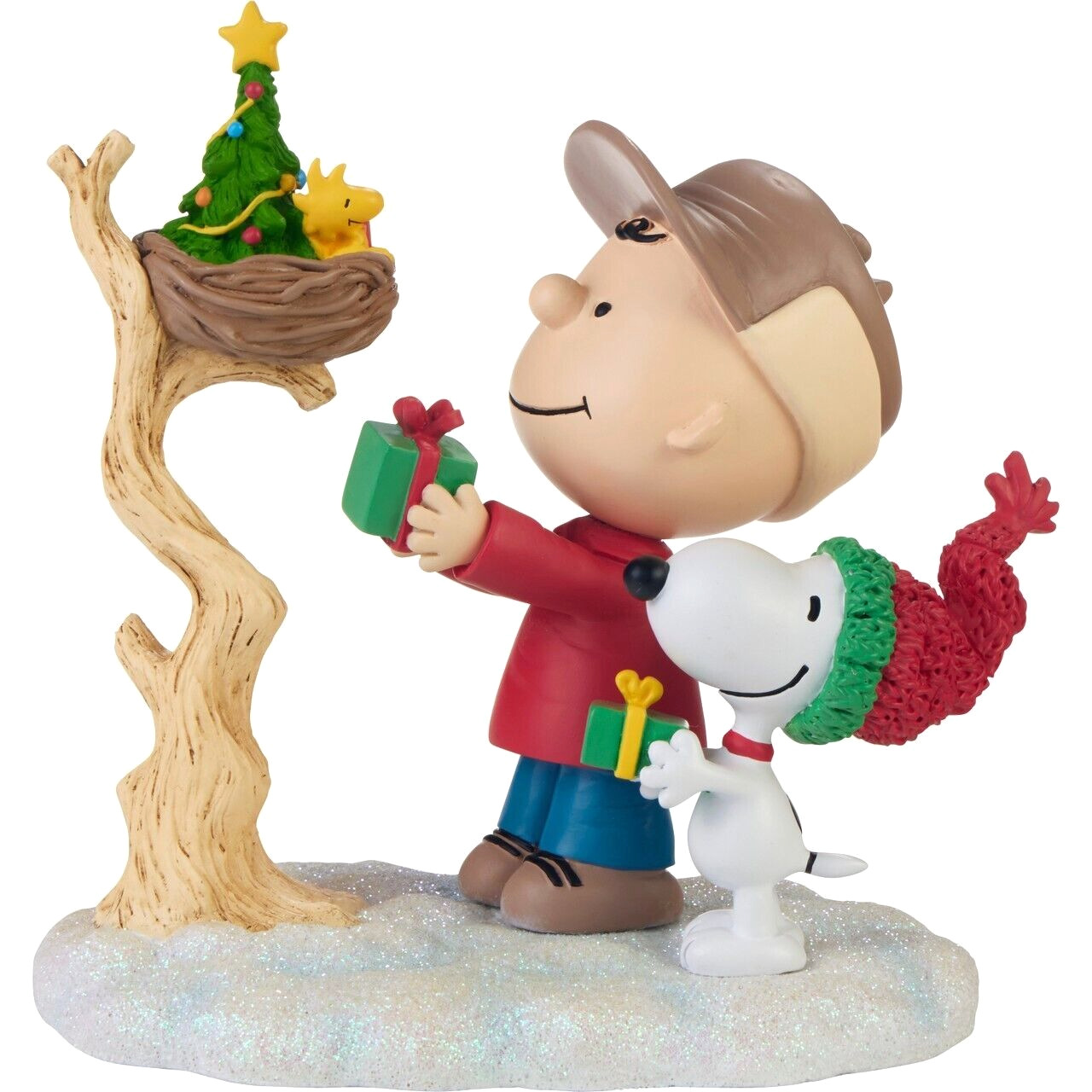 ✿ New PRECIOUS MOMENTS PEANUTS Figurine Snoopy Charlie Brown Christmas Woodstock
