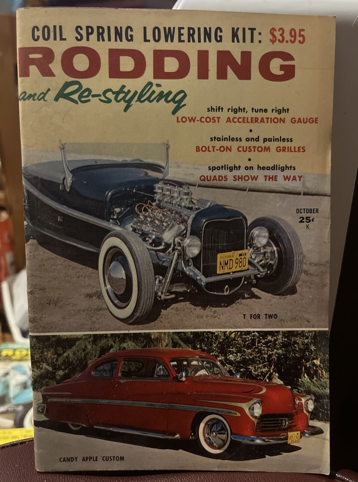 Vintage October 1959 Rodding and Restyling Car Magazine Book