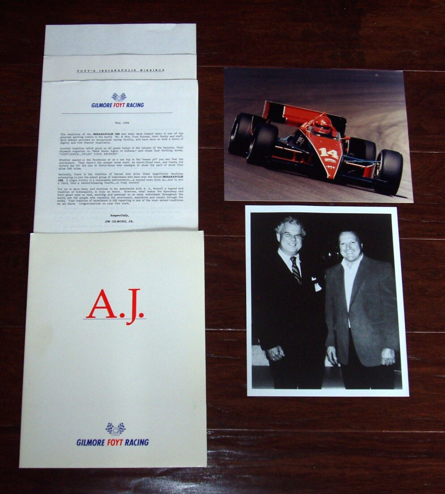 1984 A J FOYT - GILMORE FOYT RACING - INDY 500 Press Kit - MARCH 84C COSWORTH