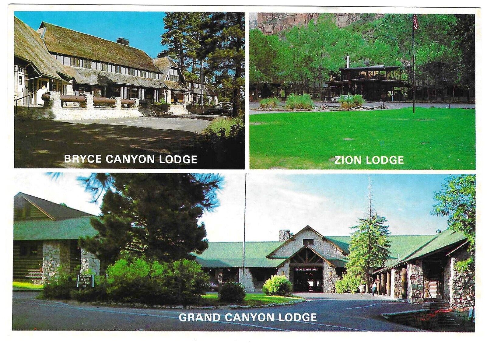 Vintage Utah Chrome Postcard Bryce Zion Grand Canyon National Parks Cedar City