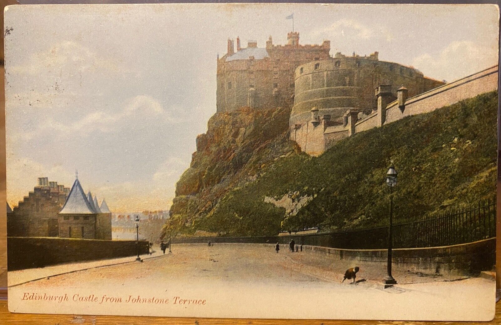 Scottish Postcard EDINBURGH CASTLE From Johnston Terrace Scotland GW Wilson GWW