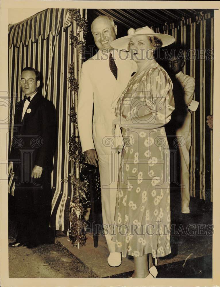 1937 Press Photo Mr. and Mrs. James A. Farley at wedding in Greenville, Delaware