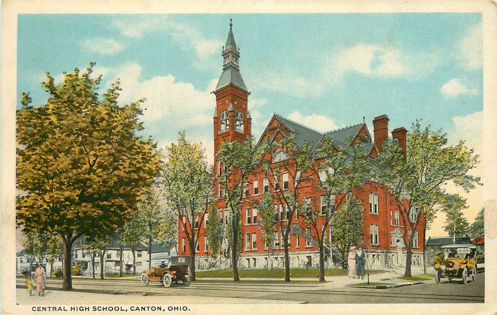 Ohio, OH, Canton, Central High School 1920\'s Postcard