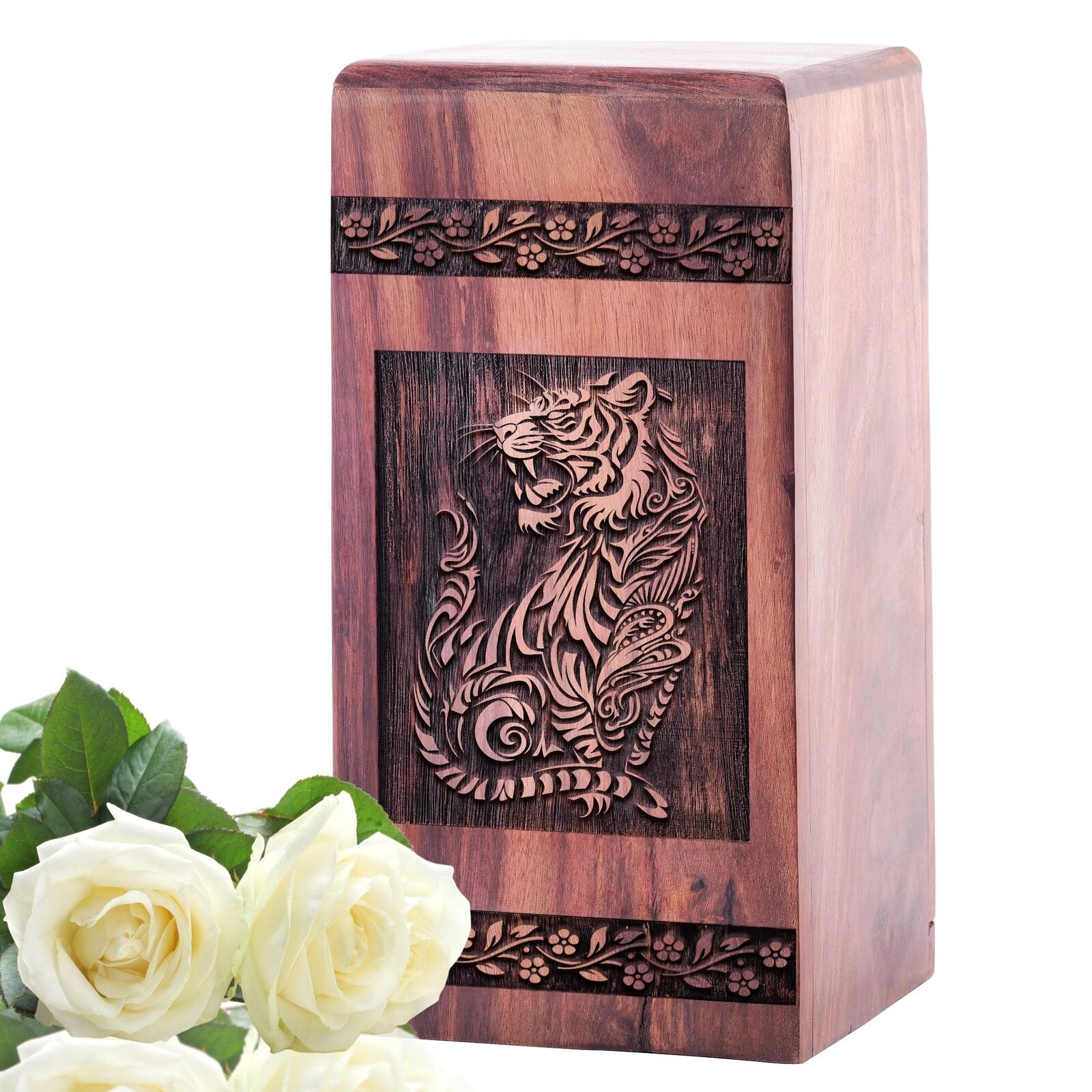 Tiger Wood Cremation Urns for Adults & Seniors