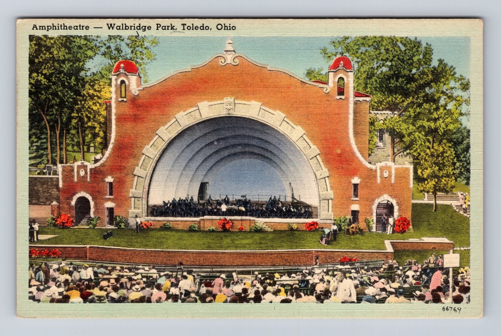 Toledo OH-Ohio, Walbridge Park Amphitheatre, Performance, Vintage Postcard