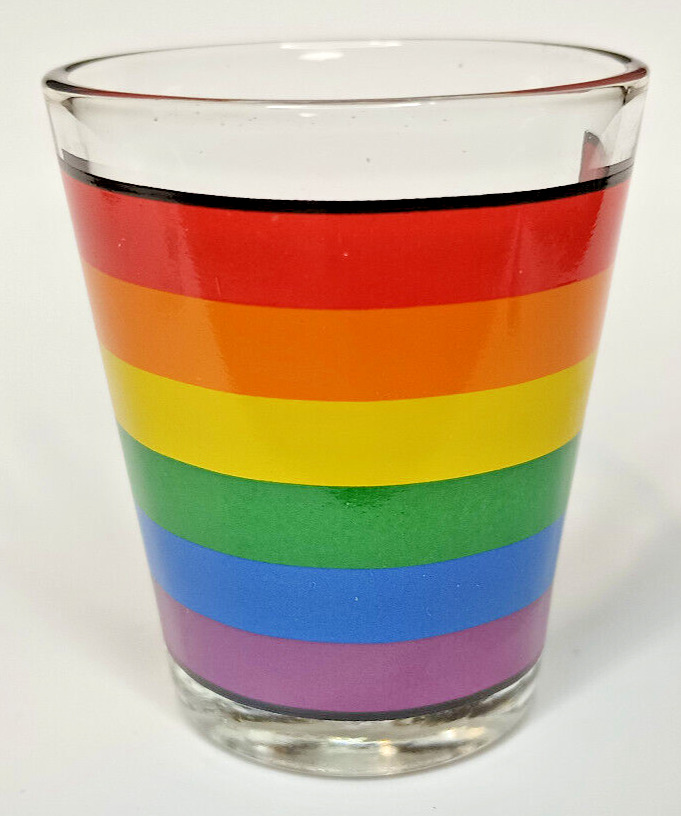 Rainbow Shotglass LGBTQIA+ Pride Flag Community Transgender Lesbian Gay Queer
