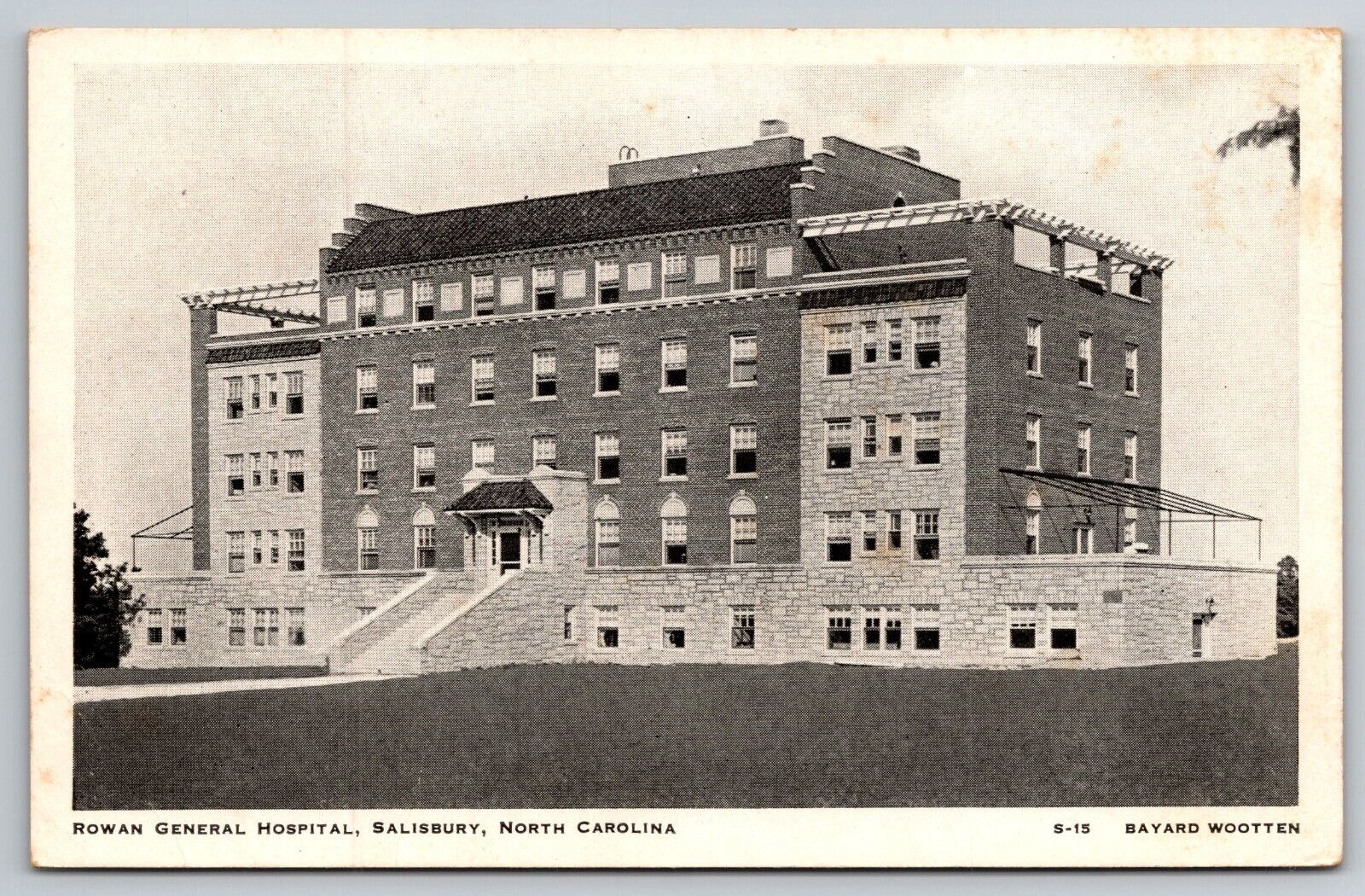 Rowan General Hospital Salisbury North Carolina NC c1936 Postcard-Posted