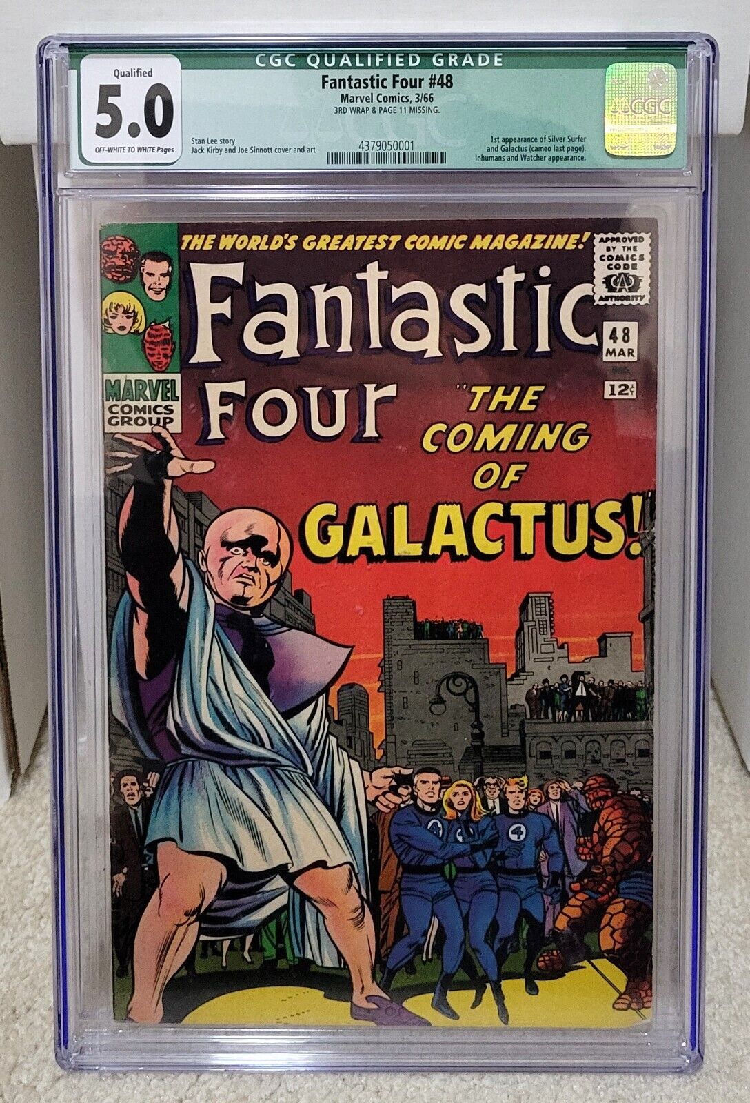 Fantastic Four #48 (1966) CGC 5.0 QUALIFIED -1st Silver Surfer & Galactus Marvel