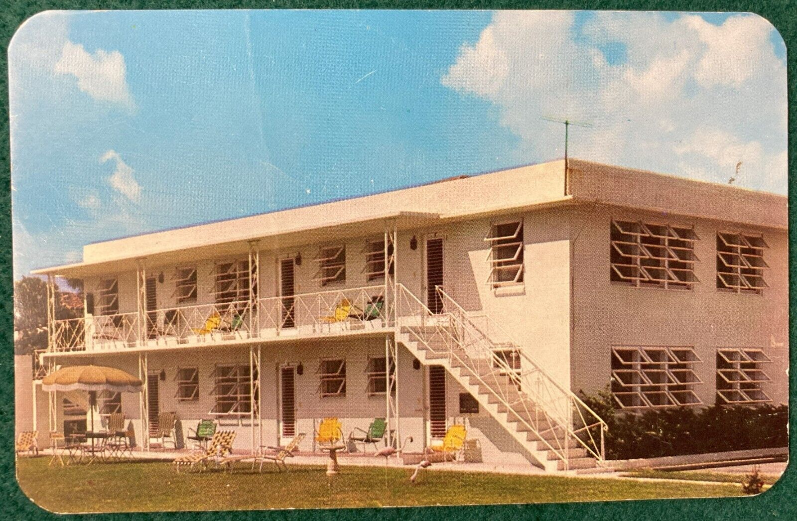 Fort Lauderdale Cranbrook Apartments Seville Street Chrome Postcard Florida