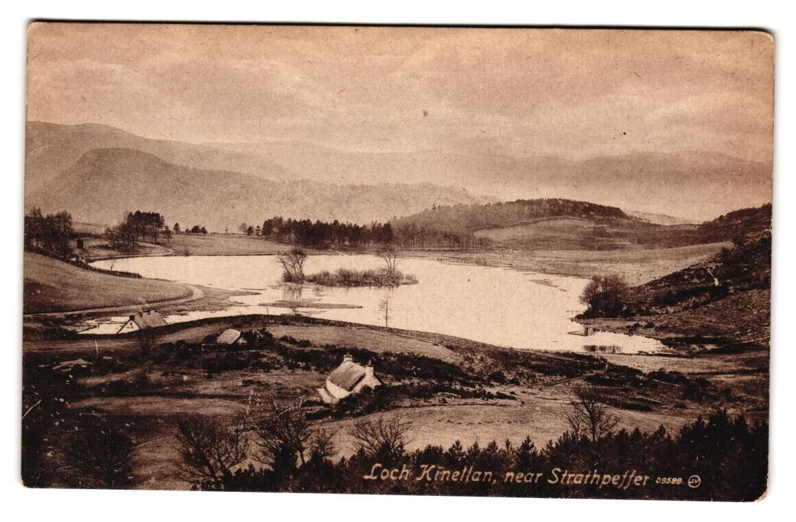 Postcard Scotland Strathpeffer Loch Kinellan Valentine\'s Series, Unused RPPC