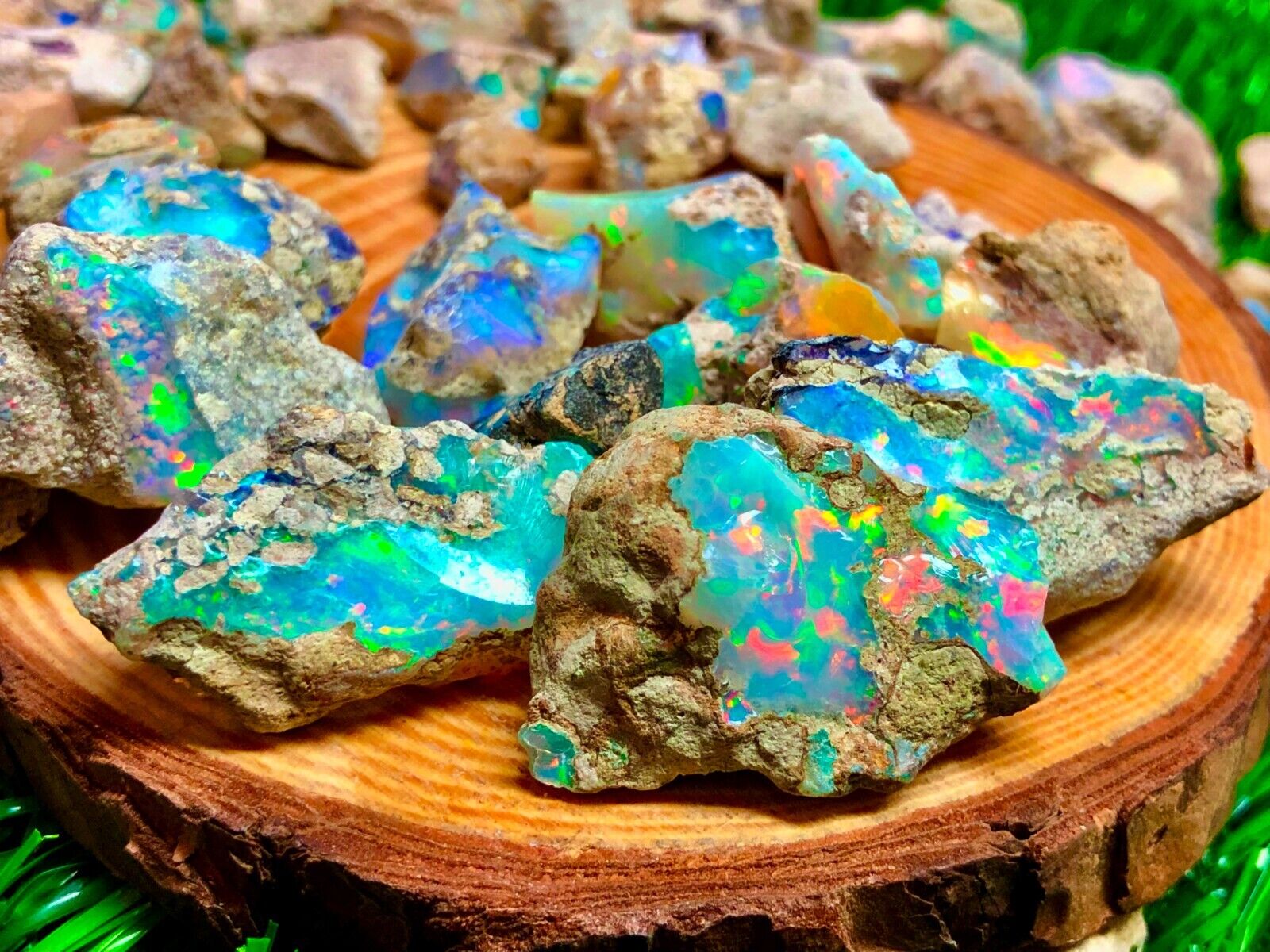 Opal Fire Raw Rough Opal rough Multi fire Opal Healing  gemstone Rough