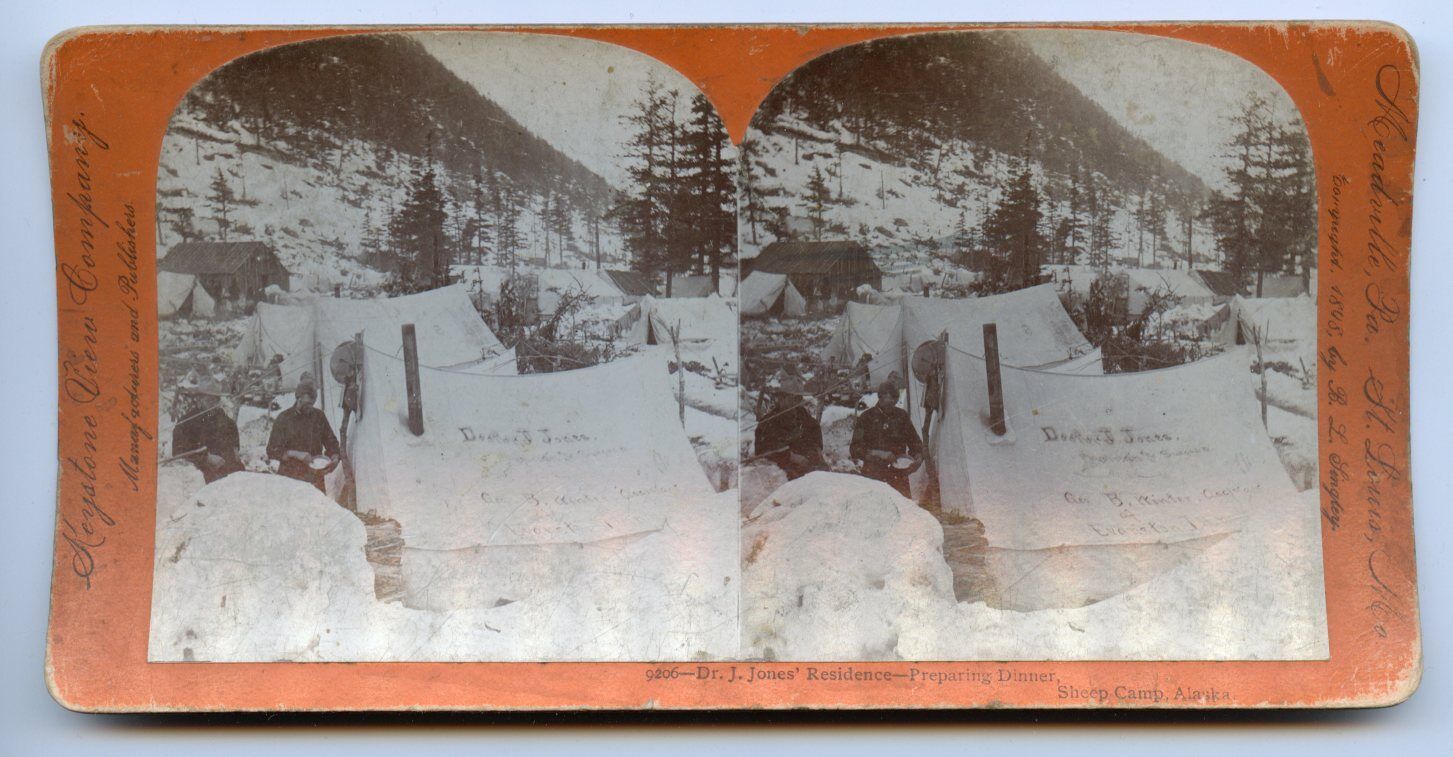 Dr. J.Jones Residence- Preparing Dinner, Sheep Camp, Alaska. Medical SV 1898