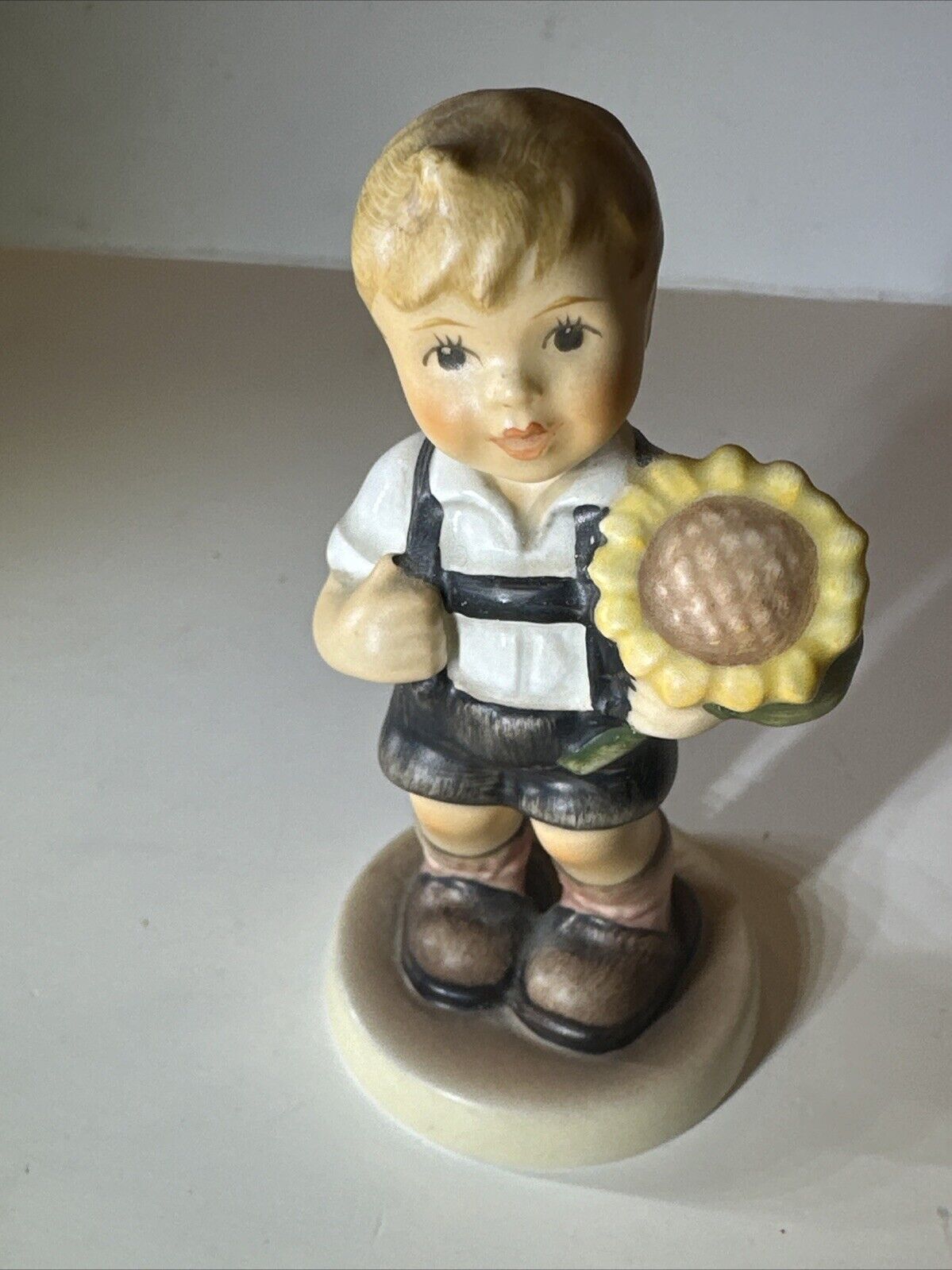 Hummel figurine, Sunflower Boy, Item #2219, TMK-9, Germany