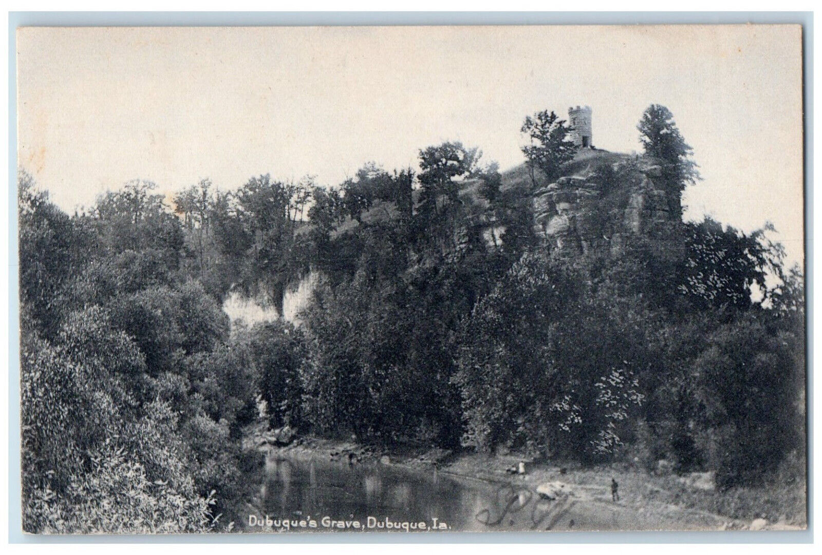 c1905 Dubuque\'s Grave Nature Scene Dubuque Iowa IA Rotograph Antique Postcard