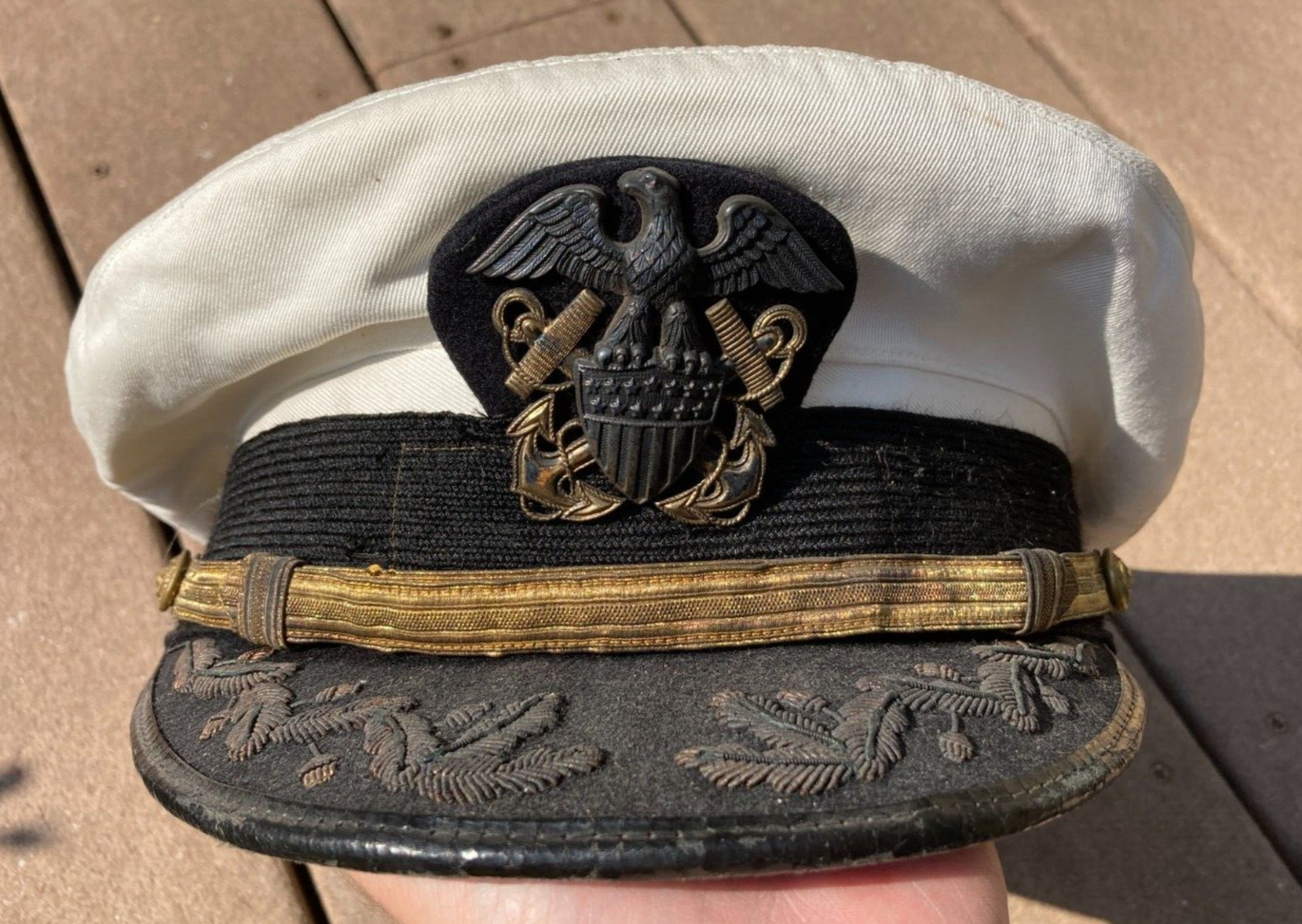 WW2 USN US Navy Admiral Officer Dress Uniform Hat Cap The Commodore