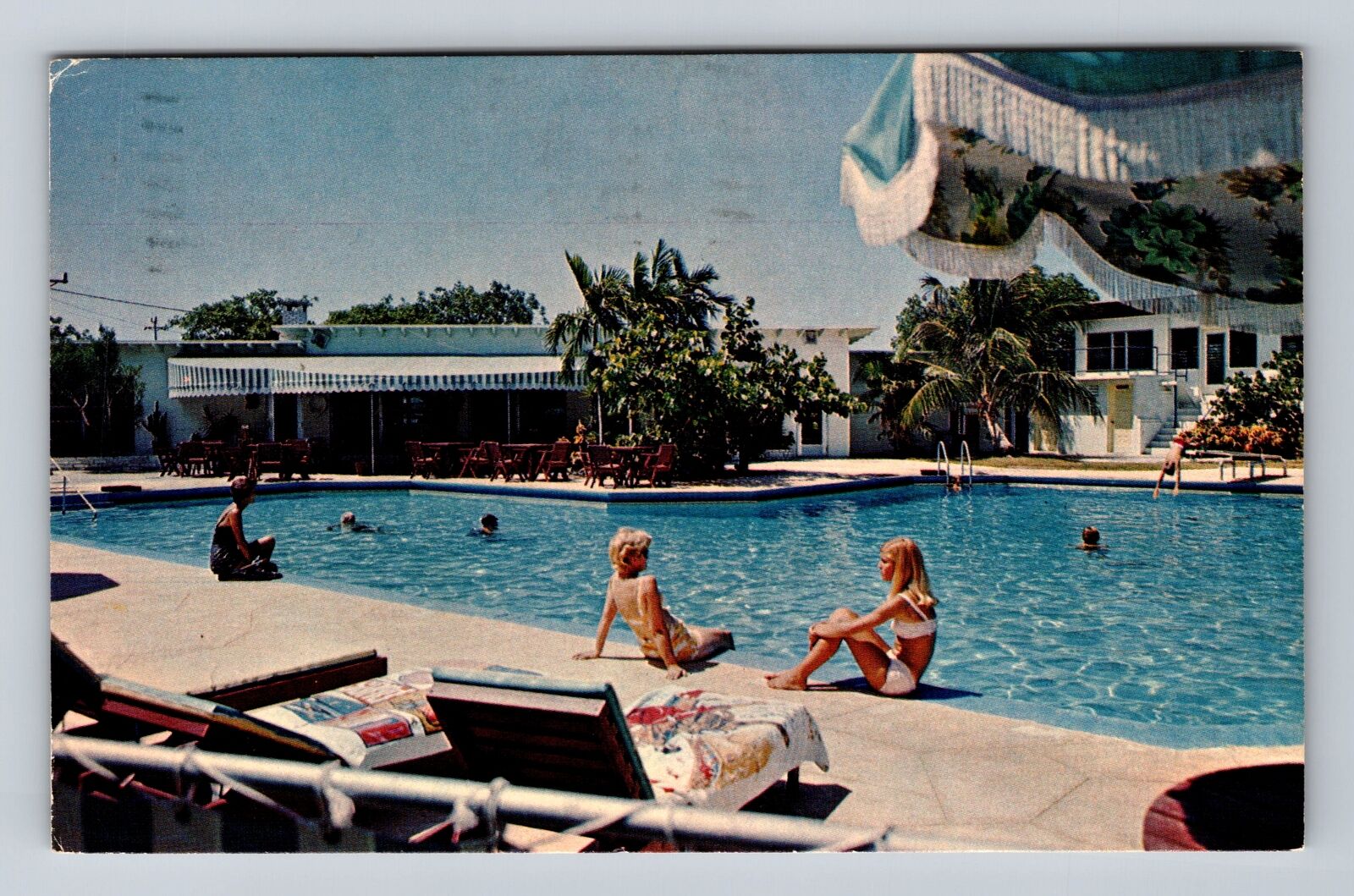 Marathon FL-Florida, Tarpon Lodge, Advertising, Swimming Pool Vintage Postcard