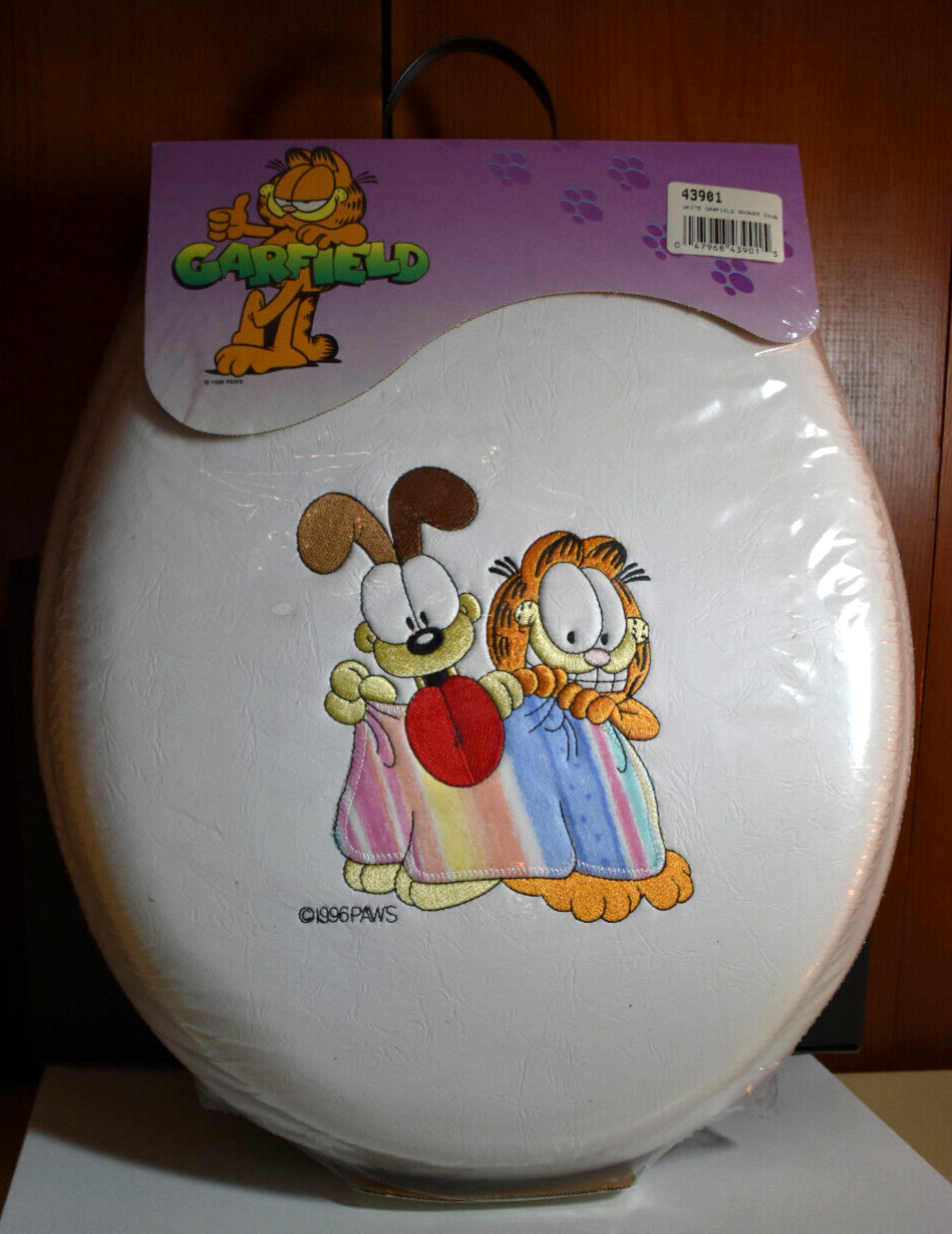 Vintage Embroidered Garfield Toilet Seat Sealed New in Package Ginsey Industries