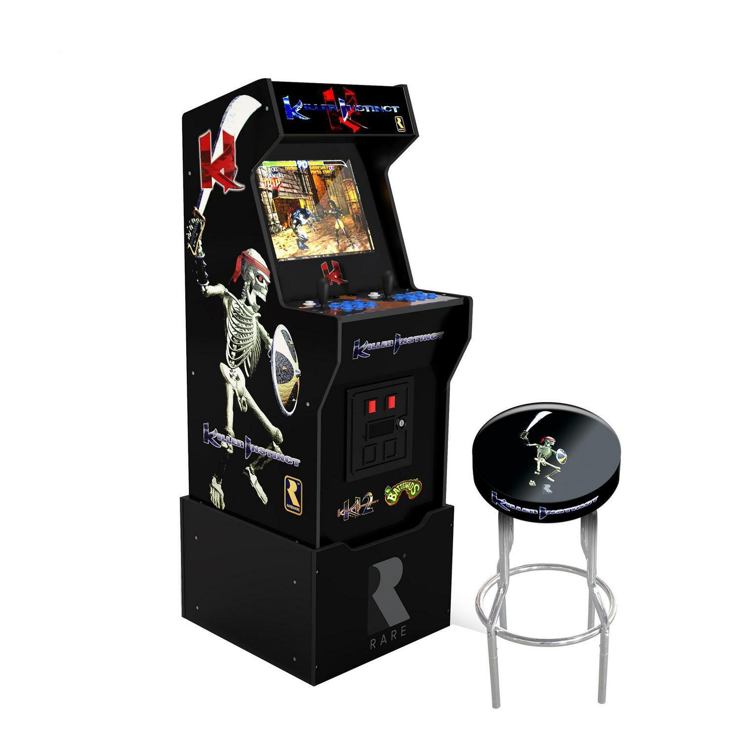 Arcade1Up - Killer Instinct Arcade with Riser, Lit Marquee, Lit Deck, Wi-Fi, and